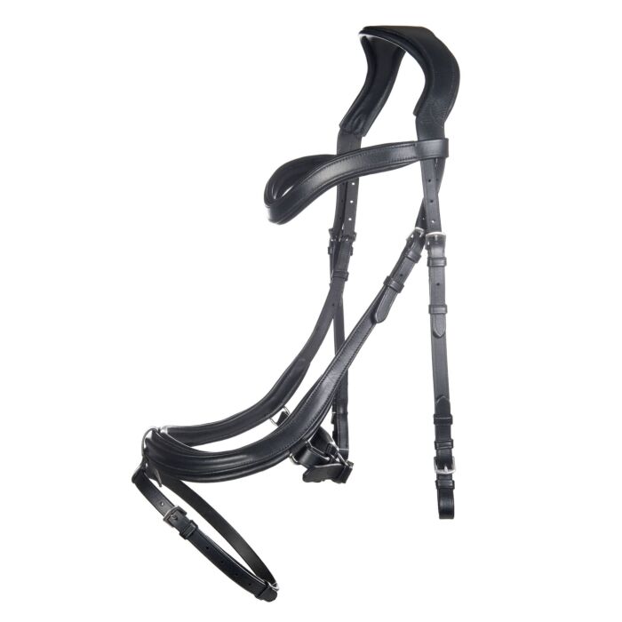 Bridon pour poneys et chevaux HKM Anatomic noir