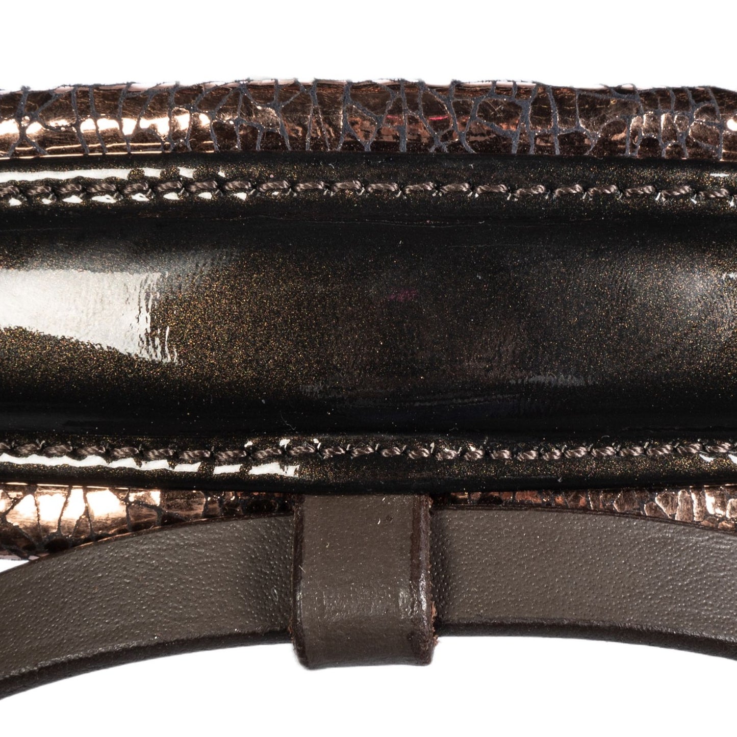 Bridon pour poneys et chevaux HKM Sofia marron doublé rosegold