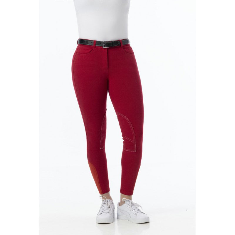 Pantalon d'équitation pour garçons et filles de 4 à 16 ans Riding World Alexandrie rouge
