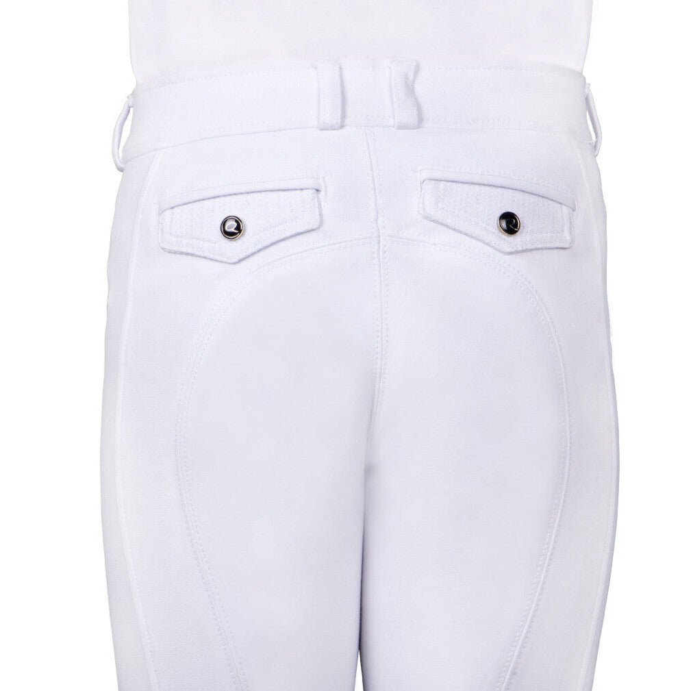 Pantalon d'équitation pour cavalières de 7 à 16 ans QHP Kae blanc