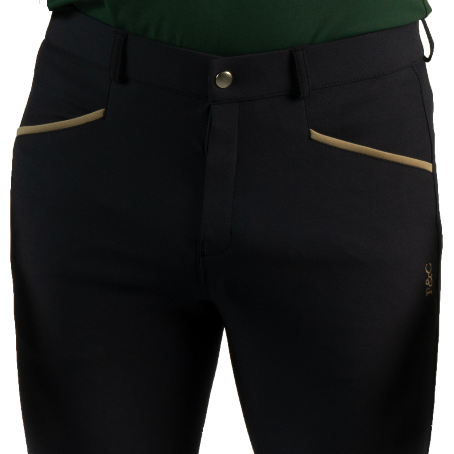 Pantalon d'équitation pour garçons de 8 à 12 ans Flags and Cup Brando noir