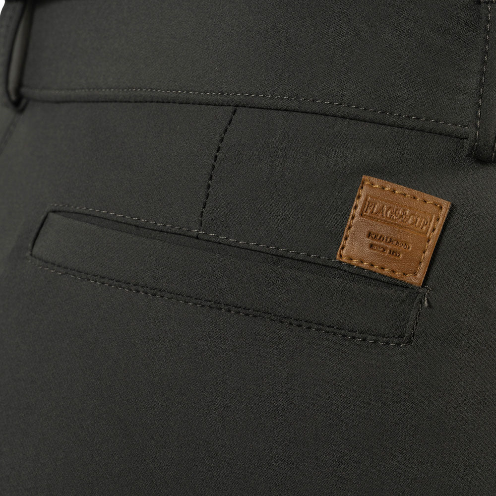 Pantalon d'équitation pour garçon de 8 à 16 ans Flags and Cup Mimisan anthracite détail