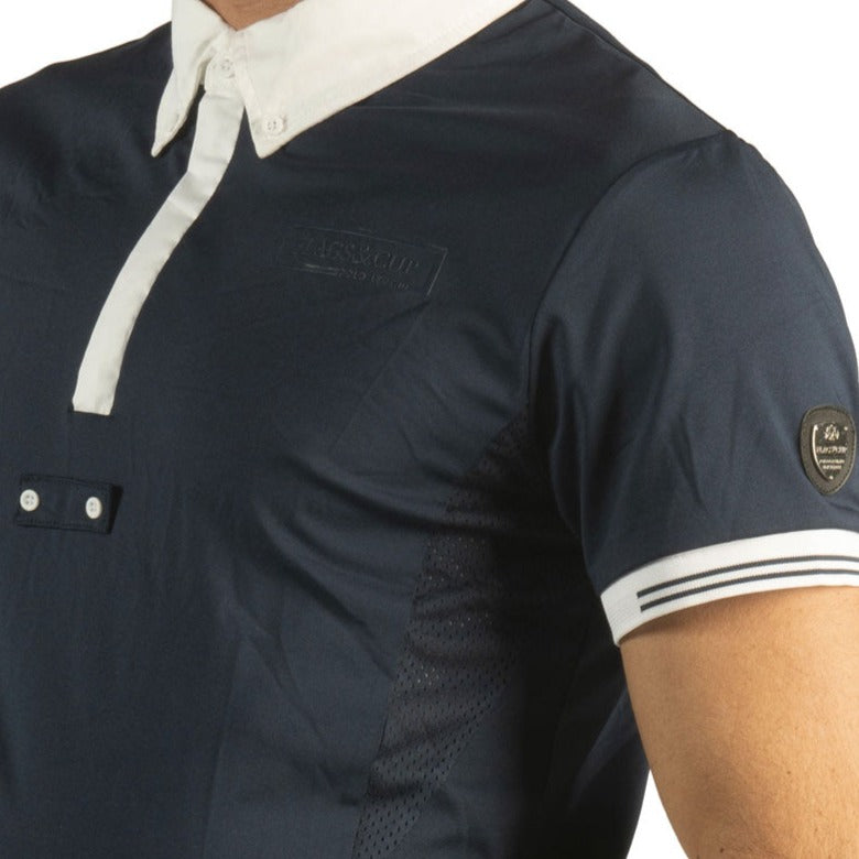 Polo de concours pour petits garçons de 4 à 14 ans Flags and Cup Bankso marine