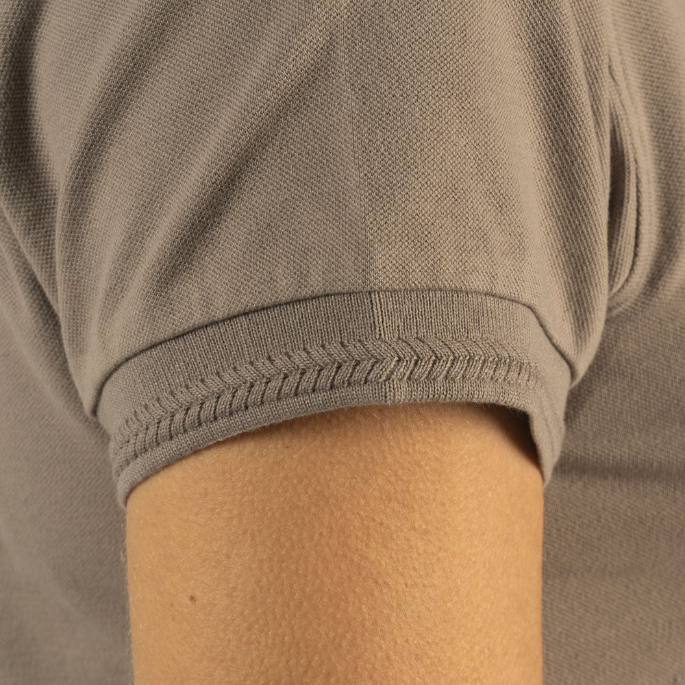 Polo à manches courtes pour enfants de 4 à 14 ans Flags and Cup Kalamata taupe