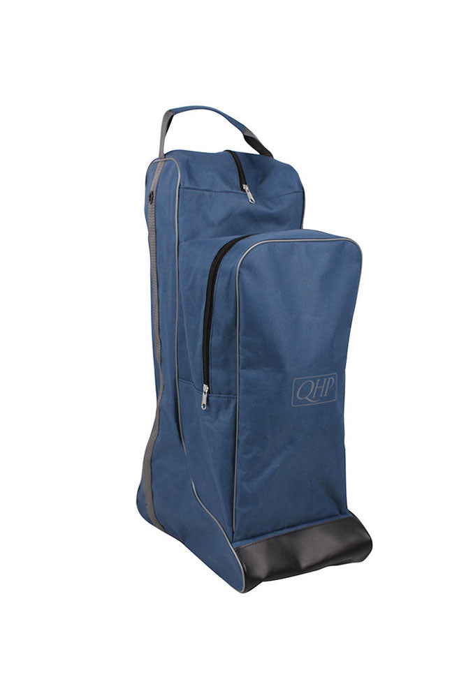 Sac à bottes avec compartiment avant pour casque d'équitation QHP marine