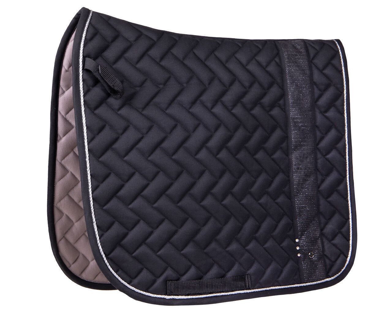 Tapis de selle pour poneys et chevaux QHP Kae noir dressage