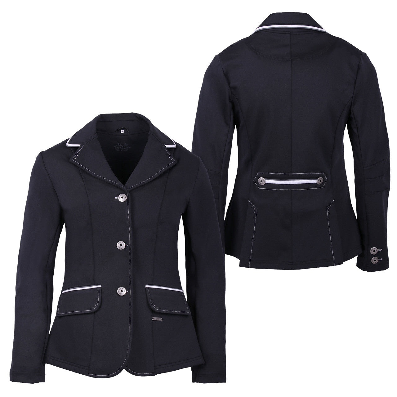 Veste de concours pour cavalières juniors de 8 à 16 ans QHP Coco noire