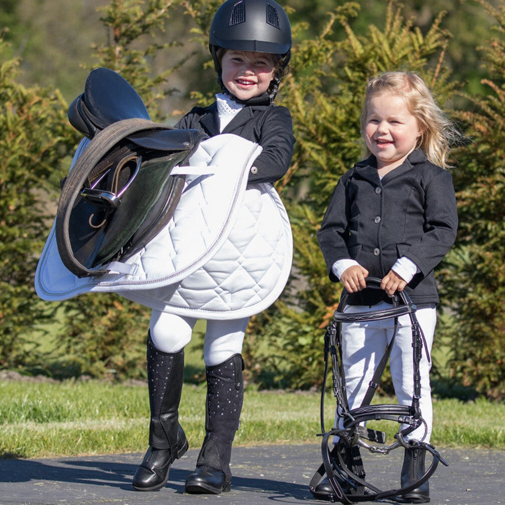 Veste de concours pour petits cavaliers de 3 à 16 ans QHP Robin noir