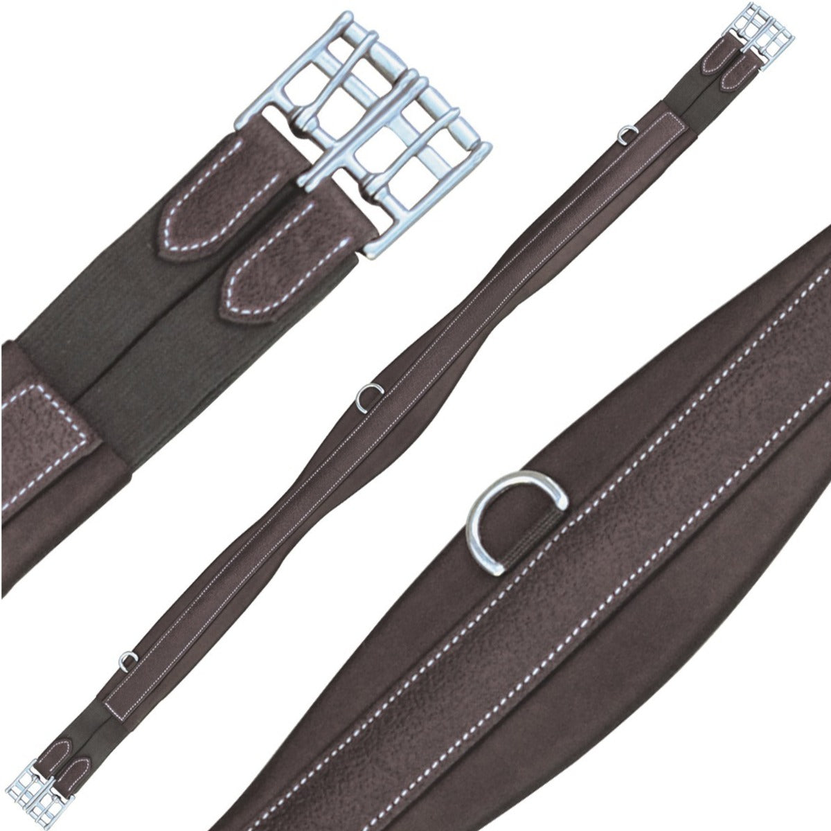 Sangle pour poneys et chevaux Canter Club Anatomique marron