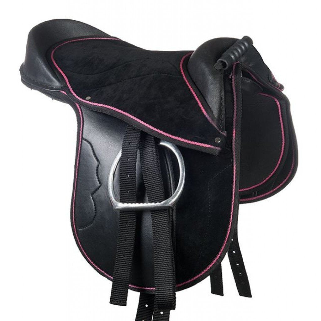 Bardette synthétique pour shetland HKM Funny Horses noire et rose