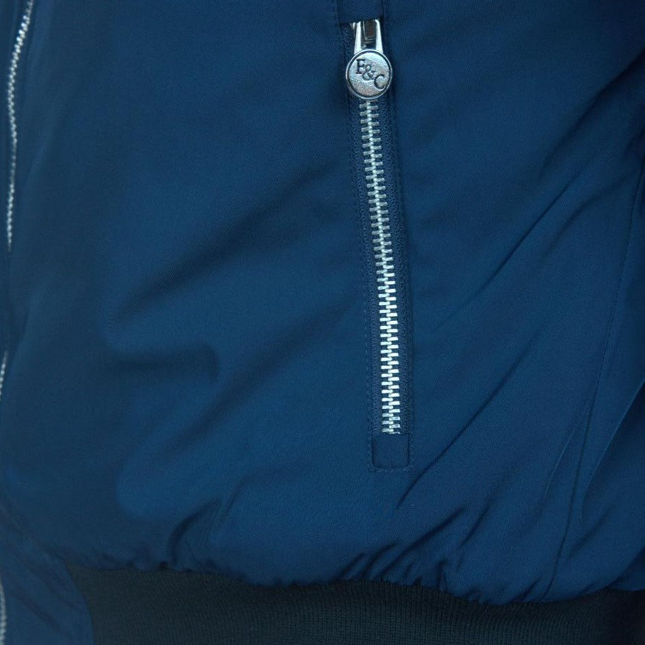 Blouson bombers pour petits cavaliers Flags and Cup Alberni marine détail poche zippée