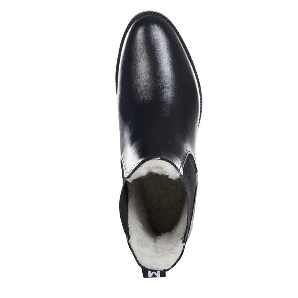 Boots d'équitation doublées de fourrure synthétique HKM Winter noires