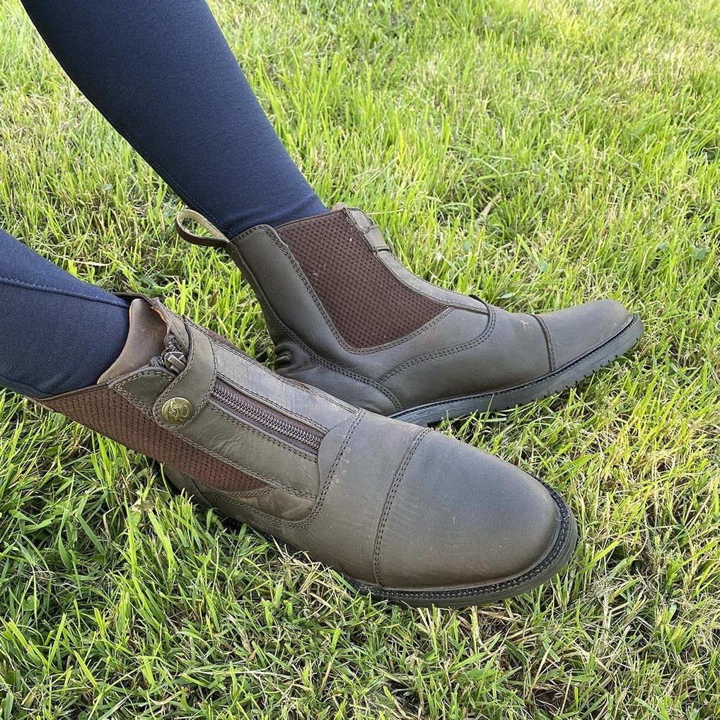 Boots en taille enfant et adulte Privilège Equitation Campo marron portées