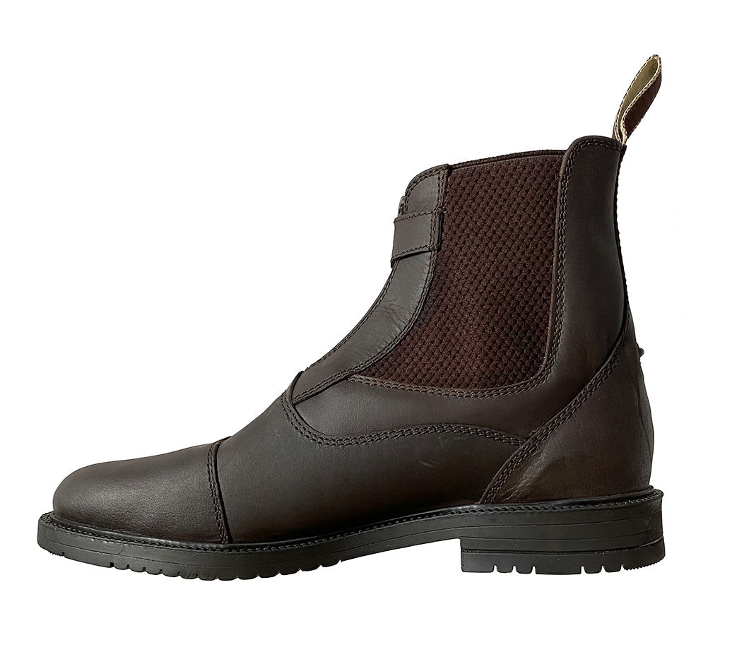 Côté intérieur de la boots en taille enfant et adulte Privilège Equitation Campo marron