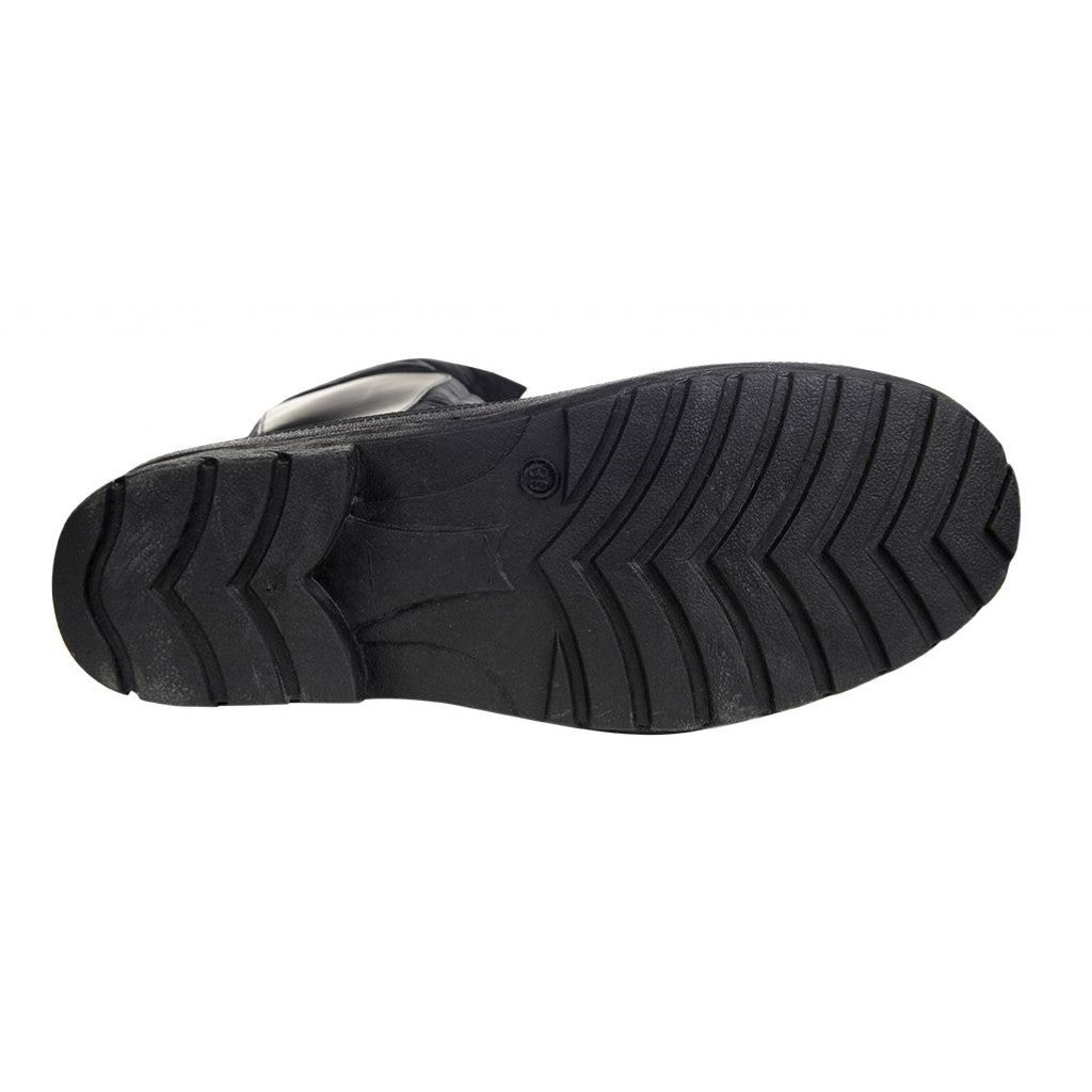 Bottes d'équitation synthétiques doublées de fourrure synthétique pour petits cavaliers et adultes HKM Husky noires semelle