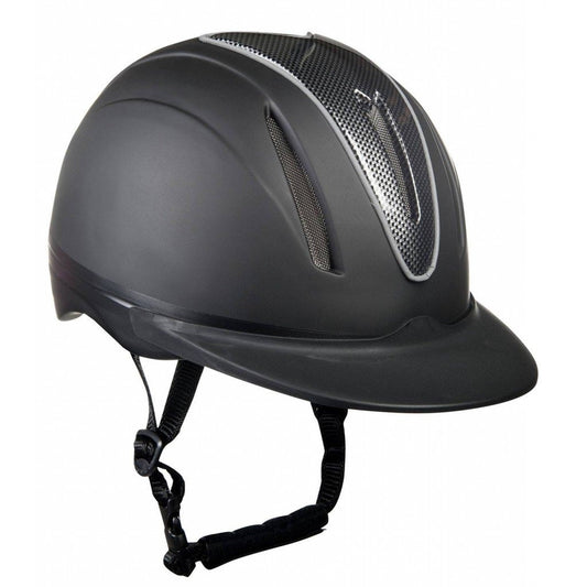 Casque d'équitation HKM Carbon Art profil