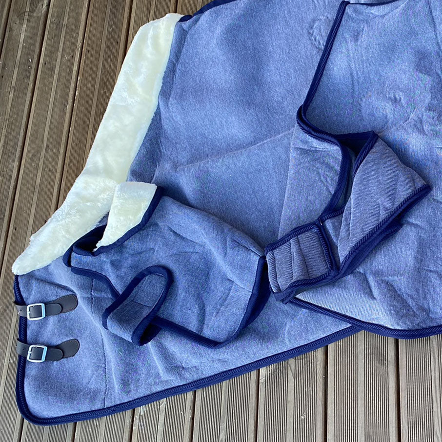 Chemise séchante pour poneys et chevaux Canter doublée polaire avec col en fourrure synthétique