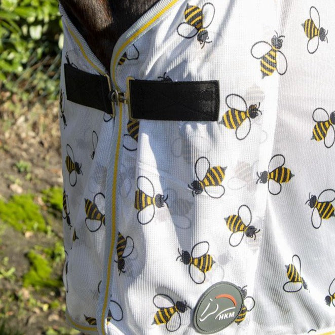 Chemise anti-mouches pour poneys et chevaux HKM Bee détail poitrail