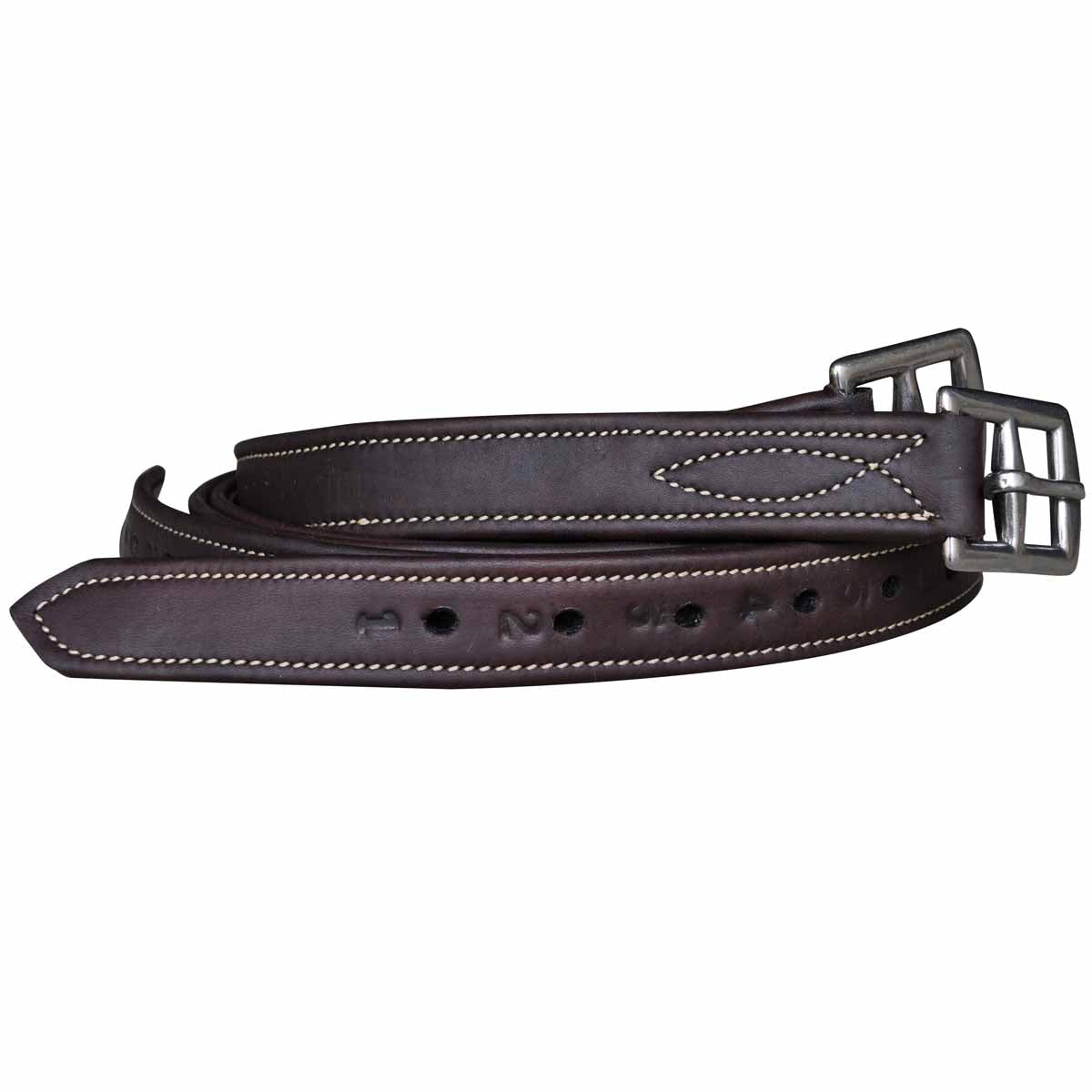 Etrivières en cuir doublée nylon Privilège Equitation marron