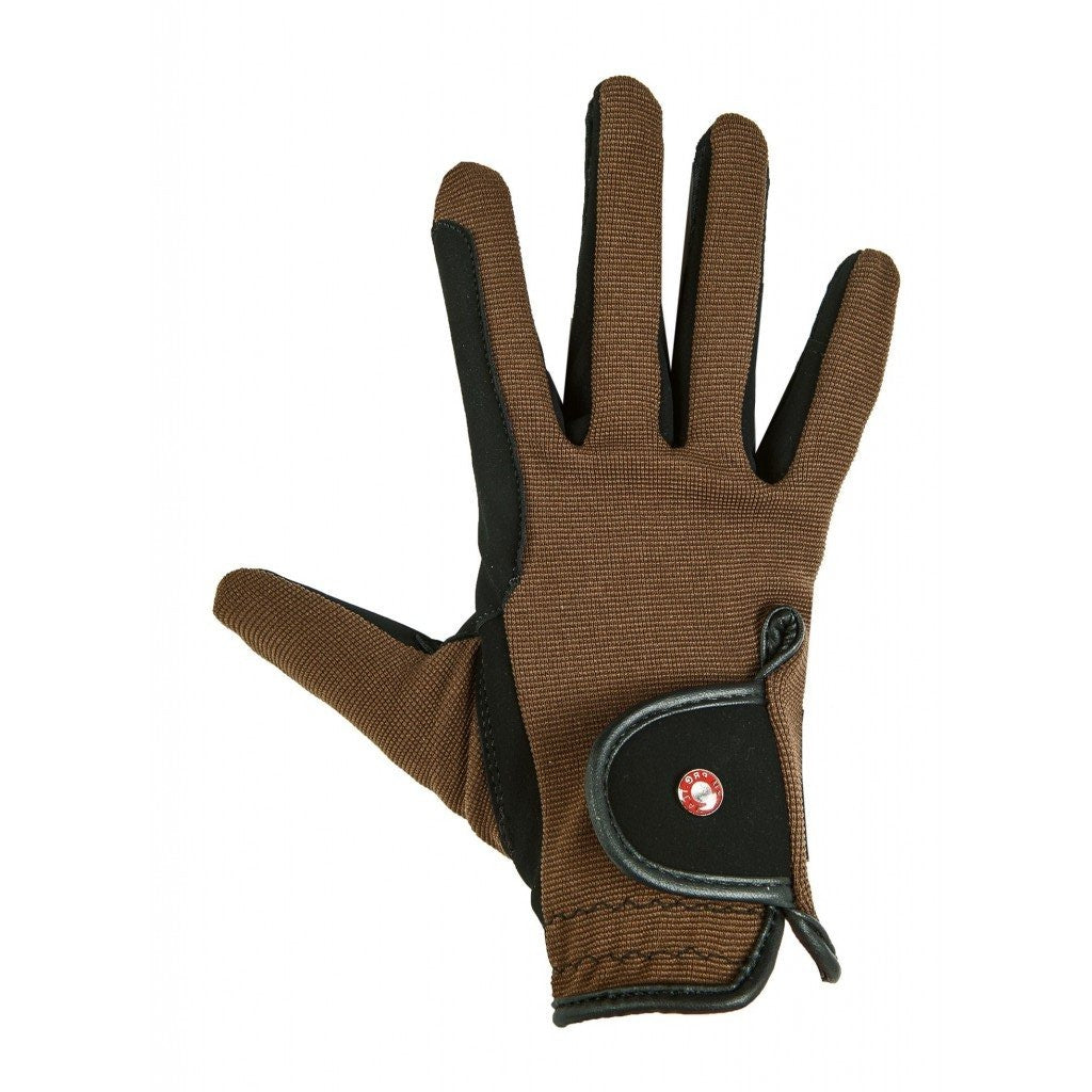 Gants d'équitation en taille enfant HKM Pro marron