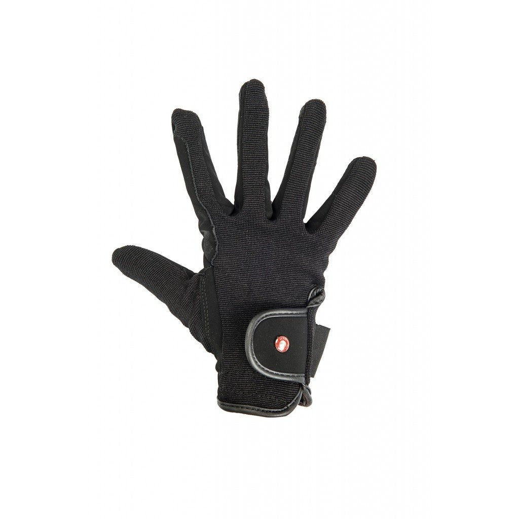 Gants d'équitation en taille enfant HKM Pro noir