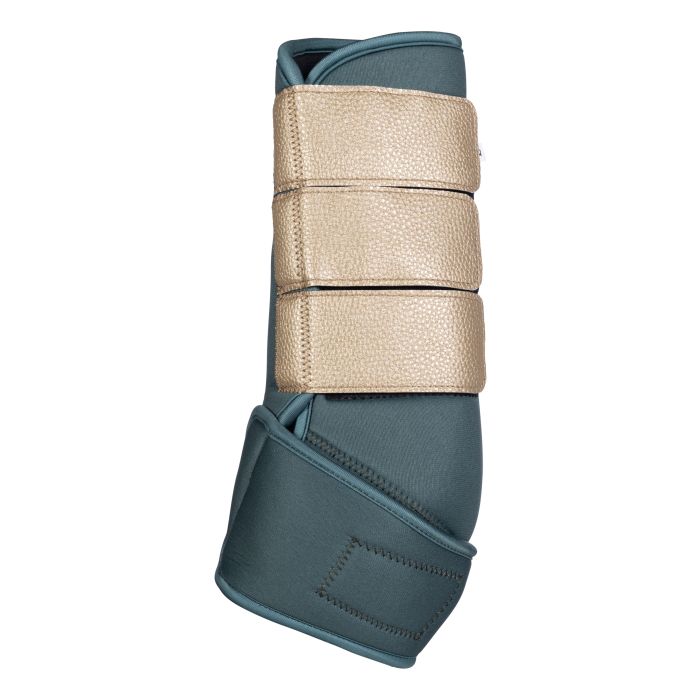 Guêtres fermées en softoprène pour poneys et chevaux HKM Colour Pro vert