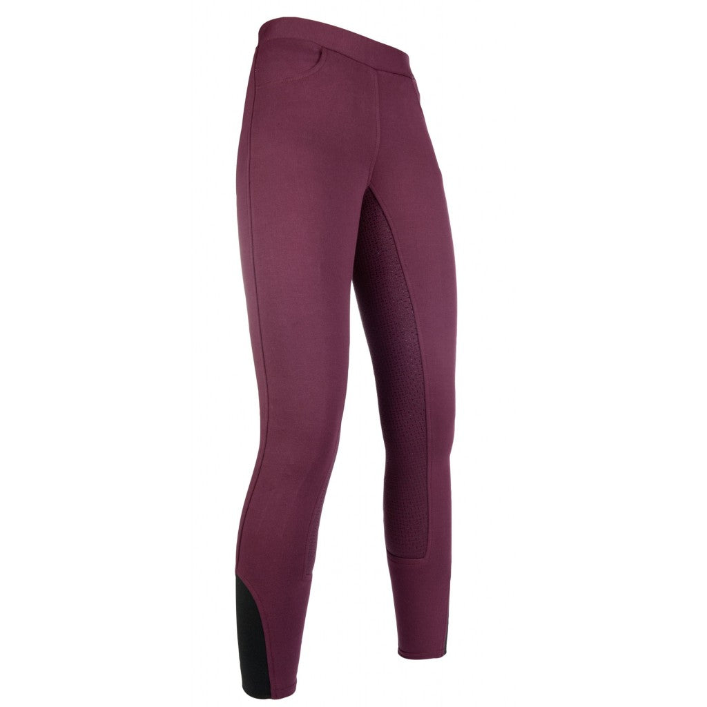 Legging d'équitation pour enfant HKM Yvi bordeaux