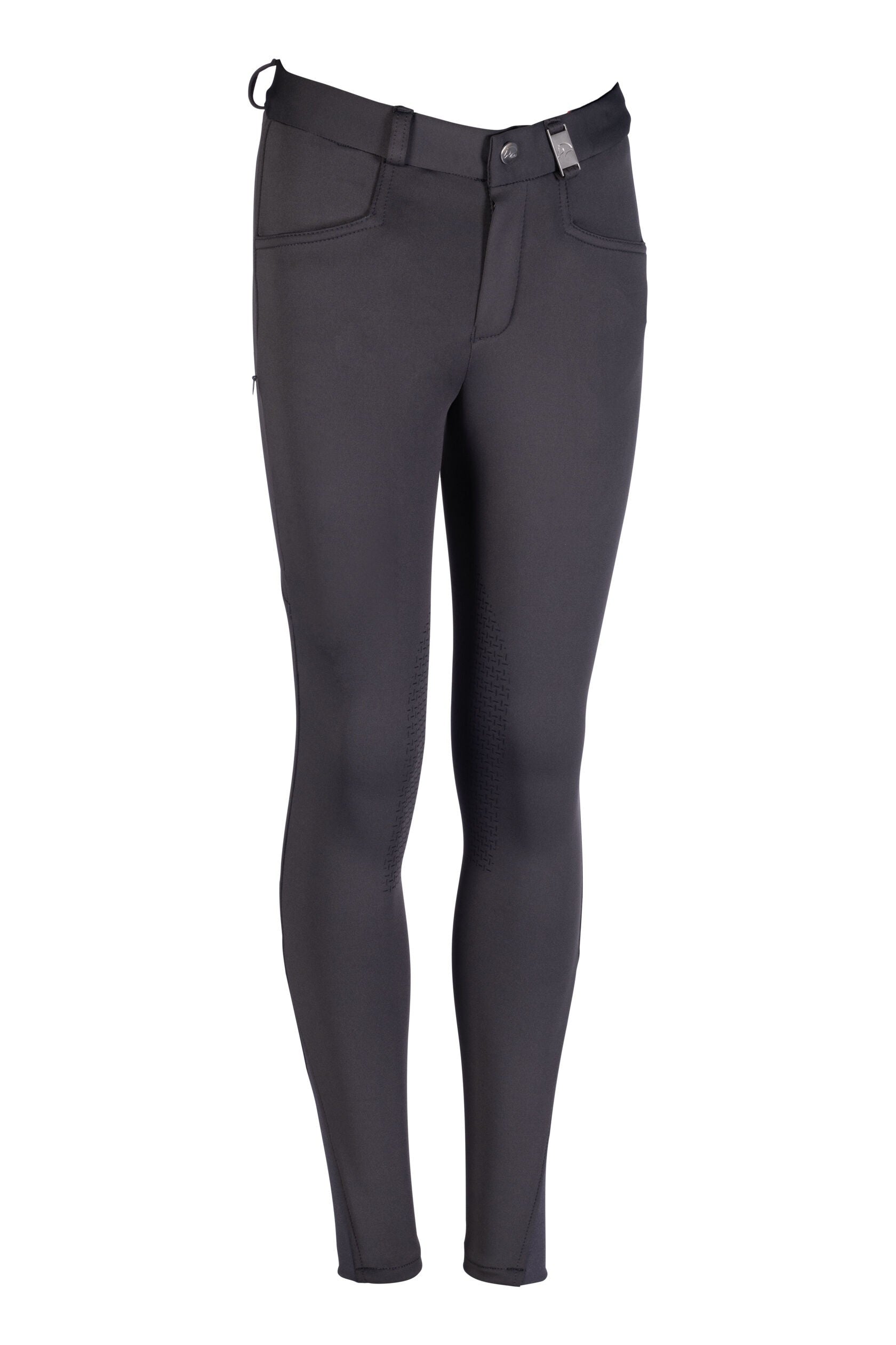 Pantalon d'équitation pour petits cavaliers de 3 à 14 ans HKM Anni anthracite