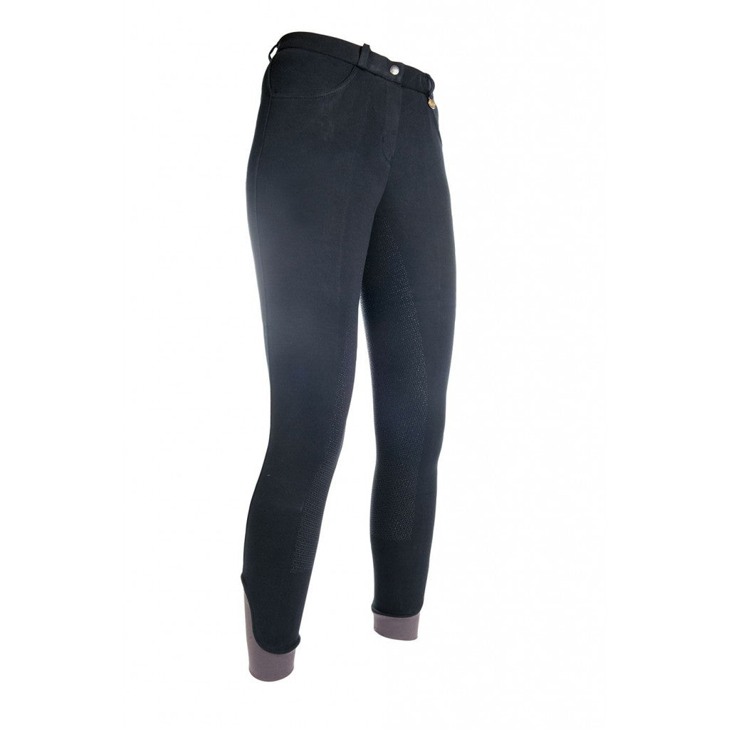 Pantalon d'équitation pour enfant HKM Kate Full Grip noir