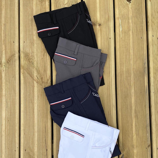 Pantalon d'équitation pour enfants Flags&Cup Saint Malo décliné en 4 coloris