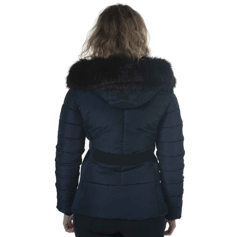 Parka avec capuche ornée de fourrure synthétique pour enfants de 4 à 14 ans Flags and Cup Kemi marine