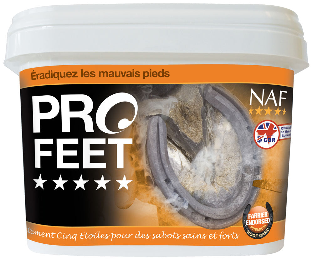 Soin des sabots fissurés des poneys et chevaux Naf Profeet poudre