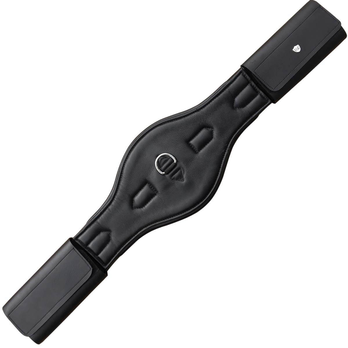 Sangle de dressage courte anatomique pour poneys et chevaux Flags&Cup noir