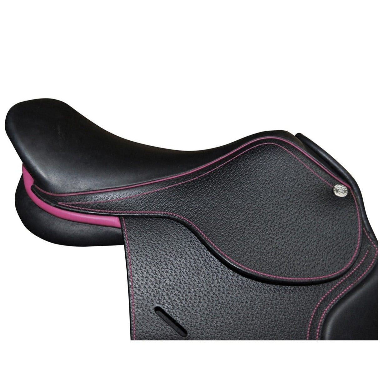 Selle pour shetlands et poneys Privilège Equitation Hybrid noir et rose