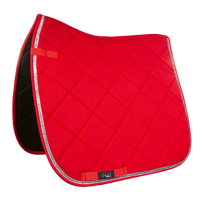 Tapis de selle pour shetlands, poneys et chevaux HKM Romy rouge
