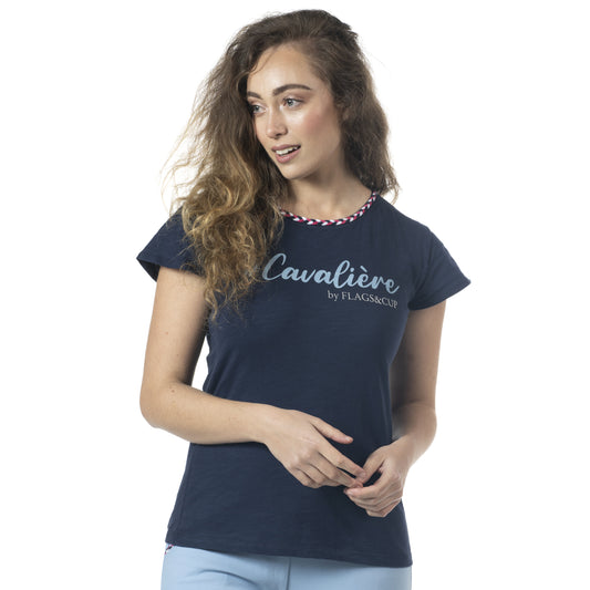 Tee-shirt à manches courtes pour filles de 4 à 16 ans Flags ans Cup Goya marine