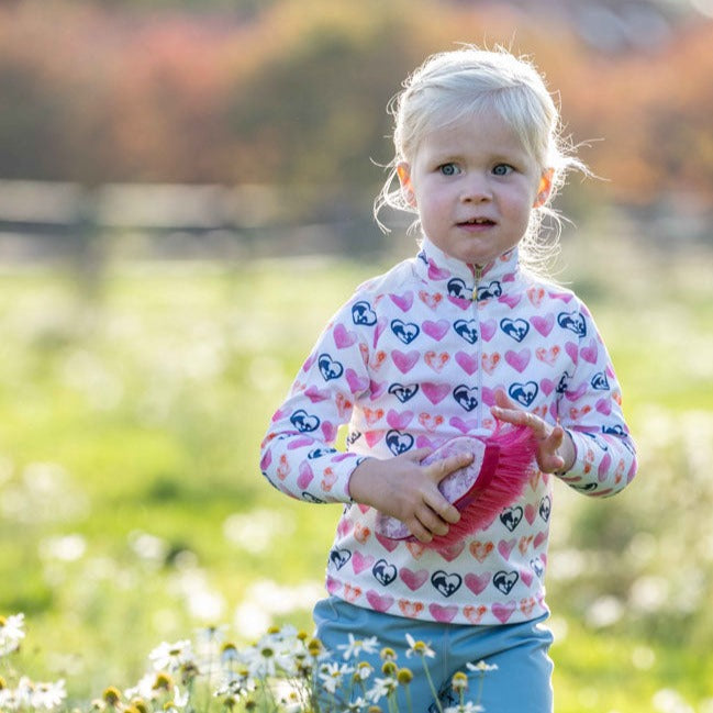 Tee-shirt technique à manches longues pour petites filles de 3 à 12 ans HKM Hearts Kids