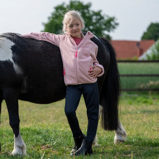 Veste polaire pour petites cavalières de 3 à 14 ans HKM Anni rose