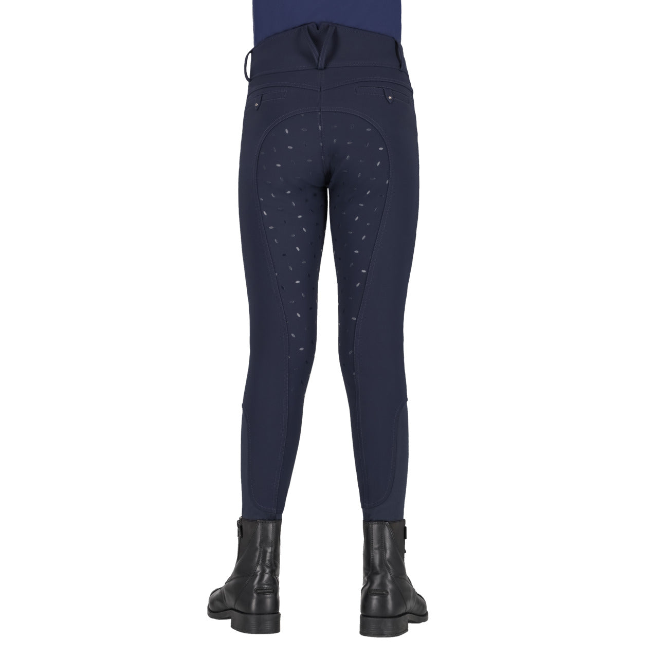 Pantalon d'équitation QHP Lymee softshell Junior full grip