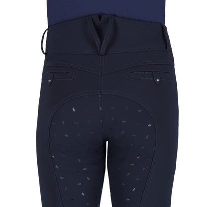 Pantalon d'équitation QHP Lymee softshell Junior full grip