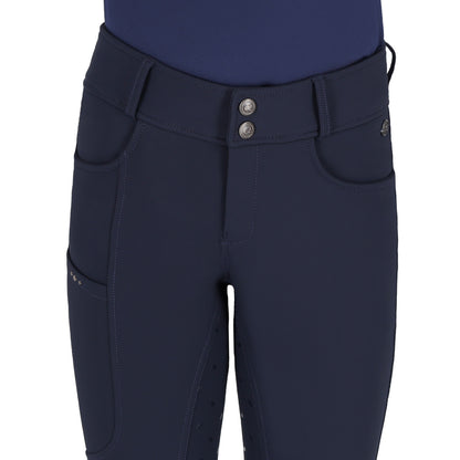 Pantalon d'équitation QHP Lymee softshell Junior full grip