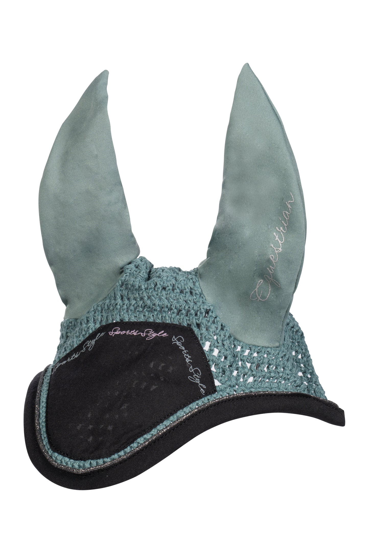 Bonnet anti-mouches pour poneys et chevaux HKM Harbour Island vert sauge