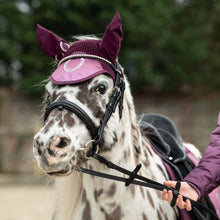 Charger l&#39;image dans la galerie, Bonnet anti-mouches pour shetlands et poneys HKM Alva lilas
