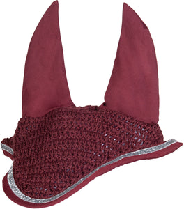 Bonnet pour shetlands, poneys et chevaux HKM Romy bordeaux