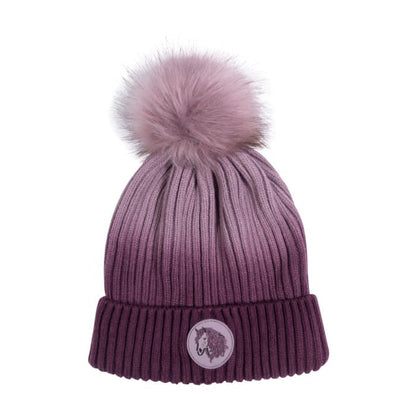 Bonnet d'hiver pour petites cavalières HKM Alva lilas et mauve