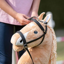 Charger l&#39;image dans la galerie, Bridon en cuir synthétique pour tête de cheval HKM Hobby Horsing
