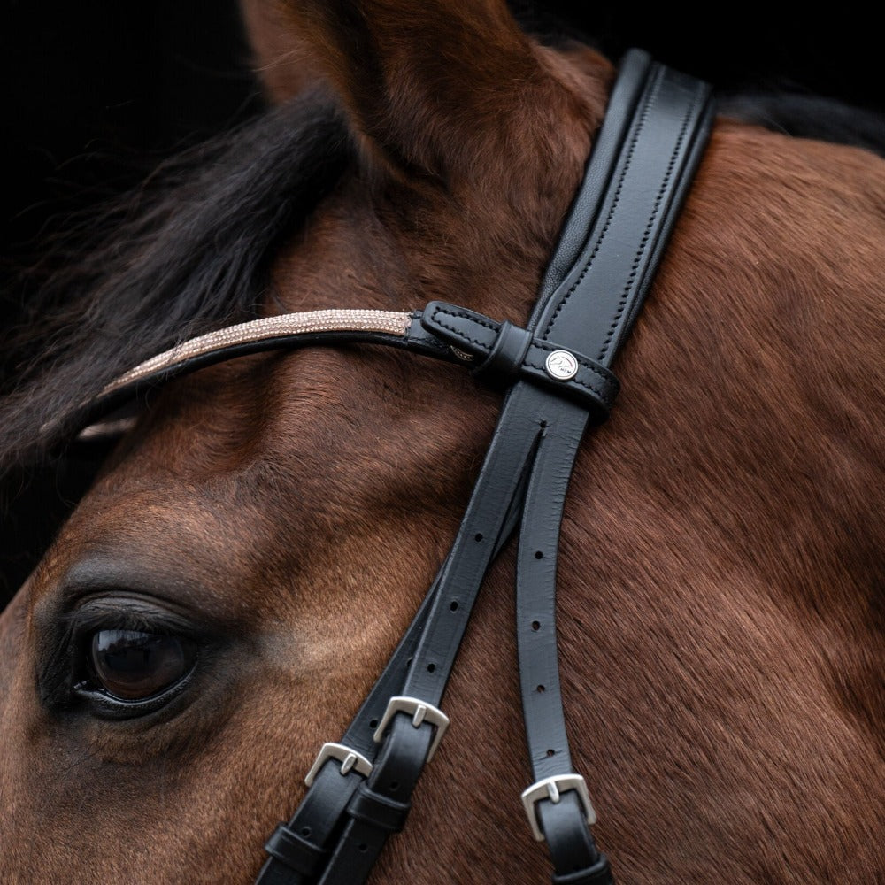 Bridon pour poneys et chevaux HKM Kopenhagen noir