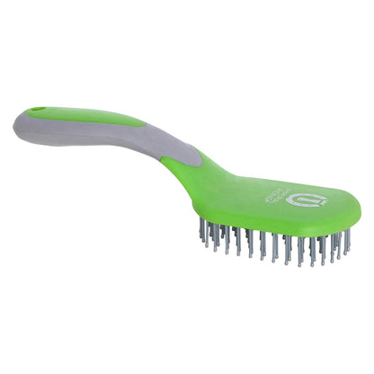 Brosse à crins pour poneys et chevaux Imperial Riding vert fluo