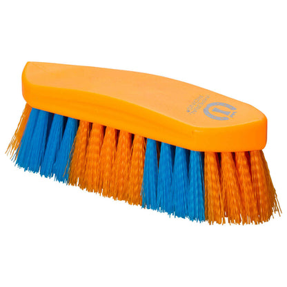 Brosse dure bicolore pour shetlands, poneys et chevaux Imperial Riding Dandy orange