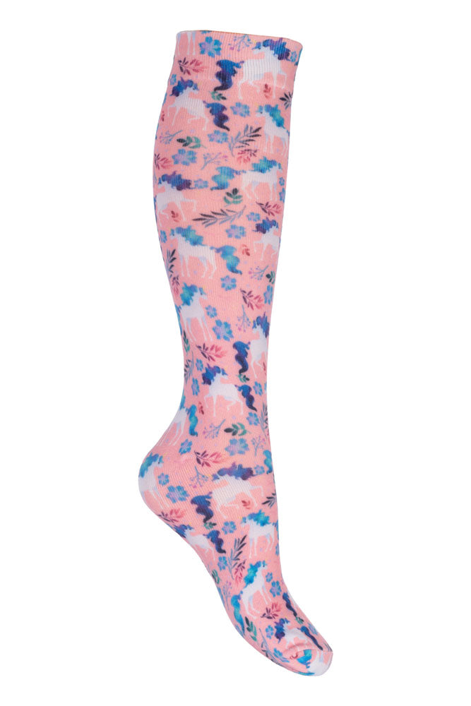 Chaussettes d'équitation pour enfants HKM Bern rose